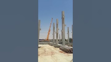 precast Columns Erecting - installation of precast Columns - Mr Civil Engineer