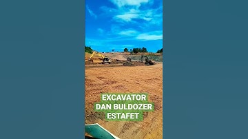 2 EXCAVATOR DAN BULDOZER CATERPILLAR ESTAFET #operatorskilldewa #alatberat #excavator