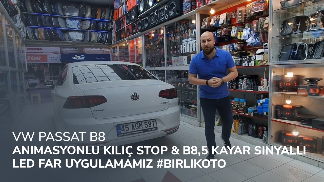 VW Passat B8 // Animasyonlu Kılıç Stop & B8,5 Kayar Sinyalli Led Far Uygulamamız #birlikoto