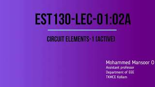 Active Circuit Elements