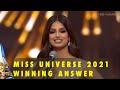 MISS UNIVERSE 2021 TOP 3 QUESTION AND ANSWER