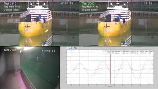 Boat stabilizes with the help of internal waves