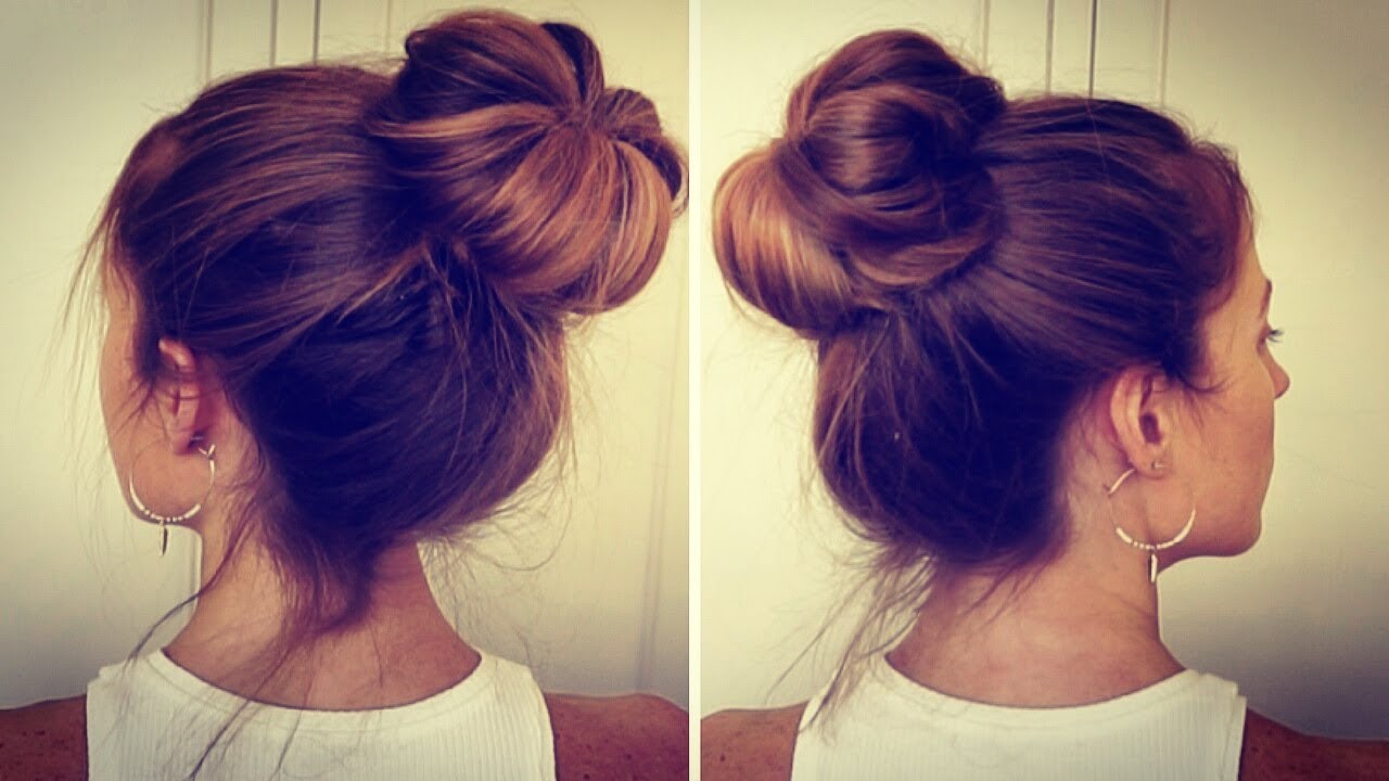 Bun Hairstyles Without Donut Youtube