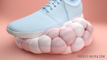 tyFlow CUDA Cloth Simulation / Inspired by Adidas Cloud Foam #RedefineFX