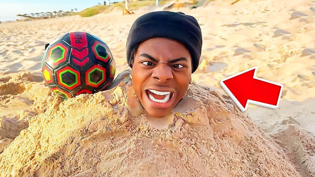 iShowspeed GETS BURIED ALIVE IN THE SAND 💀 - YouTube