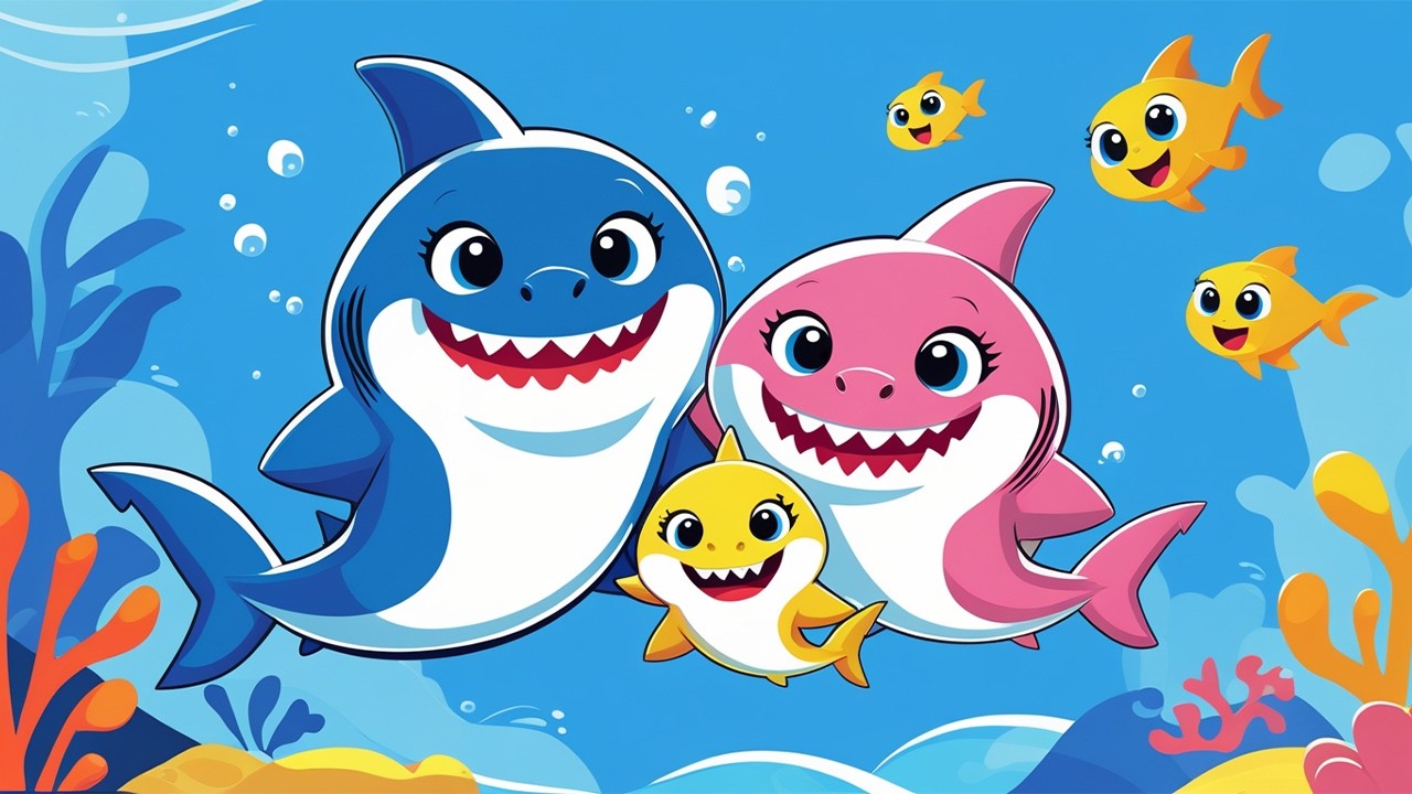 🎵 Tiburón Bebé 🦈 Música Divertida para Peques 😄 Canciones Populares 🐳