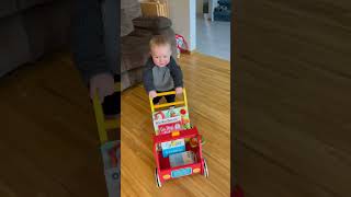 This Firetruck push walker has become a favorite! #productreview #fyp #toddleractivities #walker