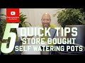 5 quick tips store bought self watering pots