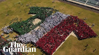 Mexico sets Guinness World Record with human football shirt before World Cup