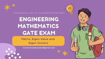 GATE 14-Maths |  MATHEMATICS | MATRIX | GATE | Eigen Value | Eigen Vector