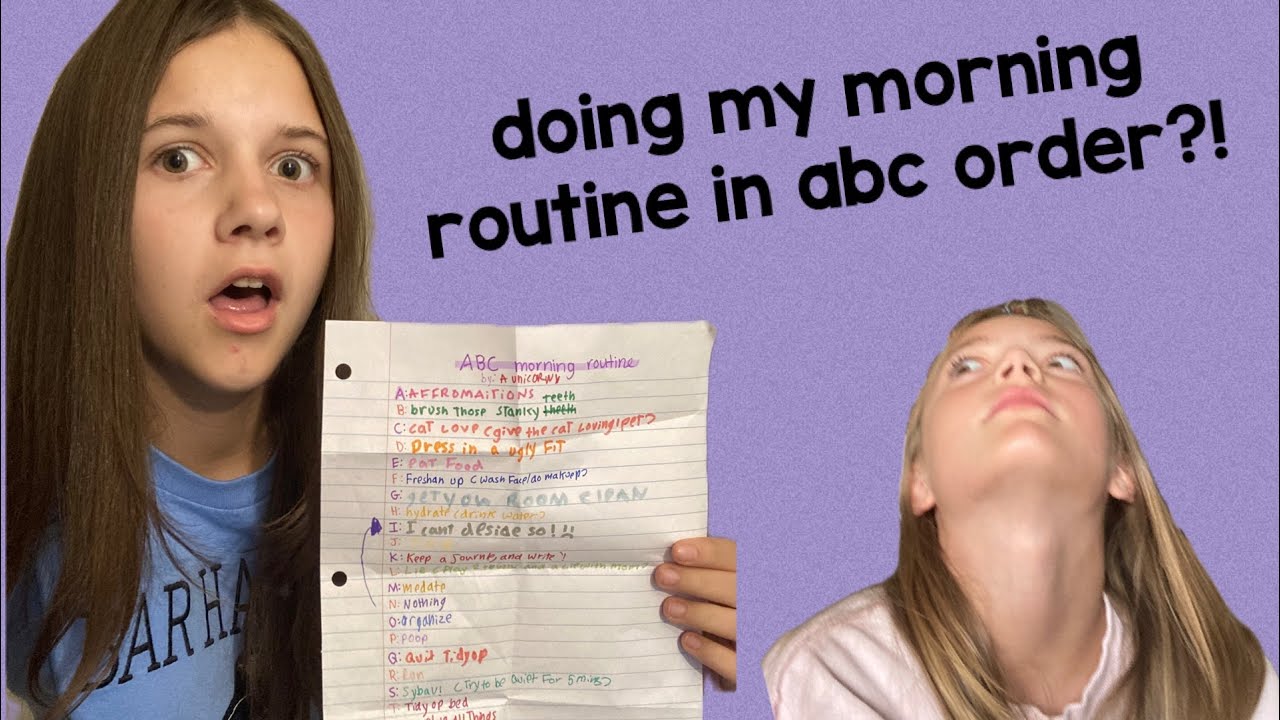 DOING MY MORNING ROUTINE IN ABC ORDER?! (INSANE) YouTube