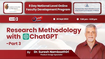 Day 7 | Research Methodology with ChatGPT Part 3 | Online FDP Marian College Kuttikkanam