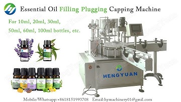 Automatic 10ml-100ml Essential Oil Bottle Filling Plugging Capping Machine