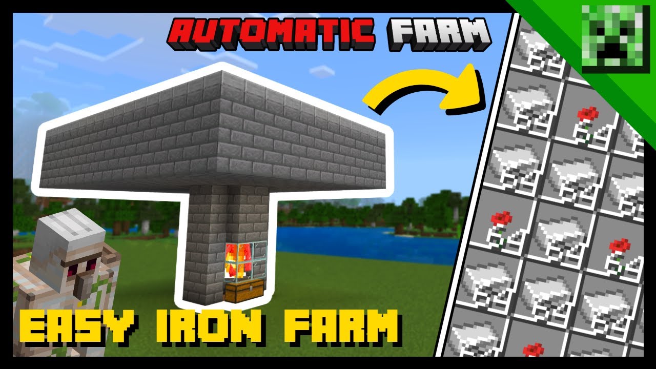 Easy 1.19 IRON FARM! - Minecraft Bedrock Edition Tutorial - YouTube