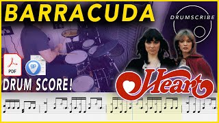 Barracuda - Heart | DRUM SCORE Sheet Music Play-Along | DRUMSCRIBE