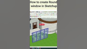 How to Create a curved Window in SketchUp Step by Step Tutorial  #sketch #drawing #art #ba #windows