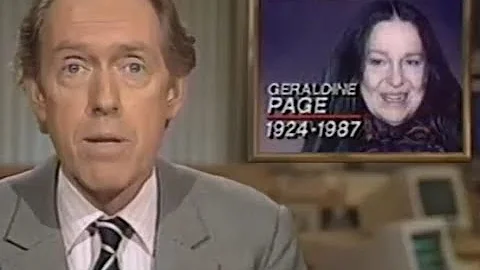 Geraldine Page:  News Report of Her Death - June 1...
