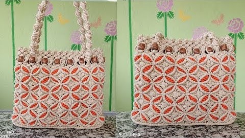 Macrame bag (part 2) || cord bag || hand made bag new design 2021|| dorir bag toiri