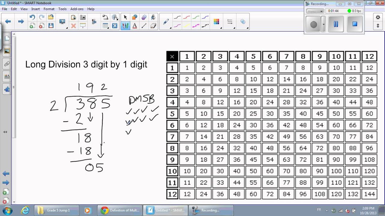 Long Division 3 digit by 1 digit - YouTube
