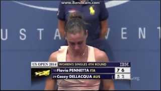 Flavia Pennetta vs Casey Dellacqua US Open 2014 R4 Highlights (HD)