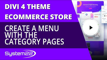 Divi 4 Ecommerce Create A Menu With The Category Pages 👍