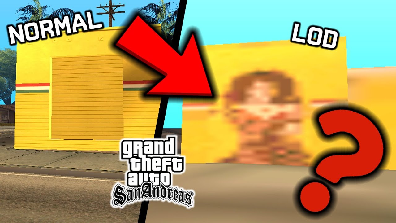 Normal vs LOD buildings comparison in GTA SAN ANDREAS. Unused, beta and PS2 content in PC GTA SA