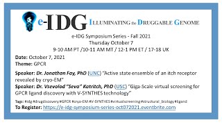 e-IDG Symposium: GPCR talk by Dr. Jonathan Fay - October 7, 2021