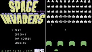 CRT C64 Space Invaders One Button Exclusively Joystick Version LC Games Luca Carminati COMMODORE 64