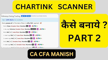 CHARTINK पर Scanner कैसे बनाये | How to use Chartink Scanner in Hindi | Chartink Tutorial - Part 2