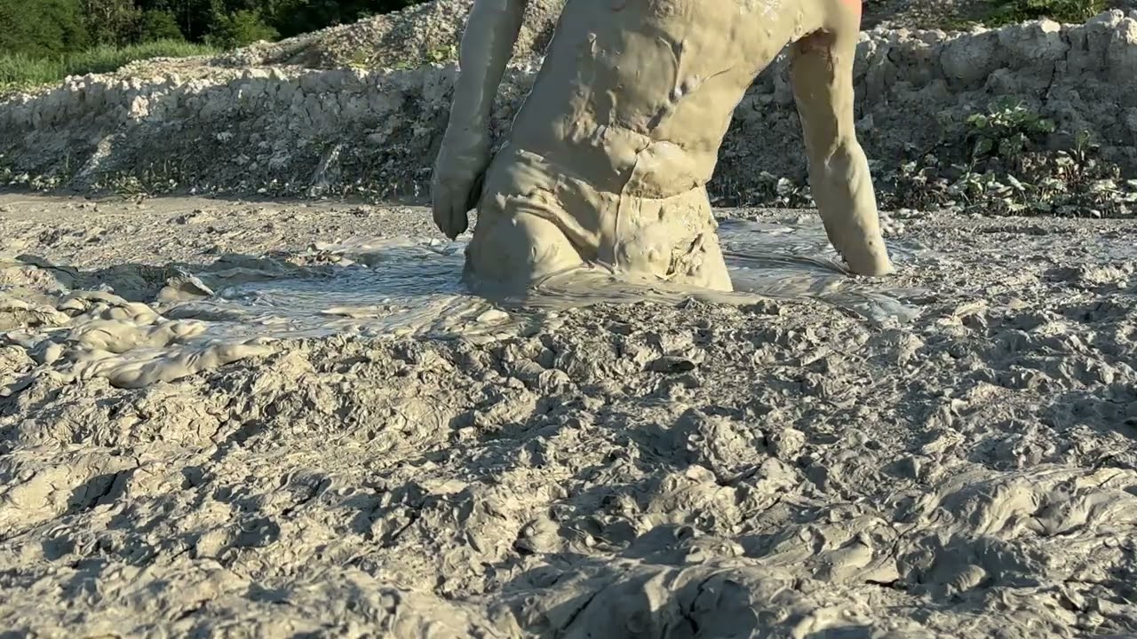 Playing around in deep creamy mud
