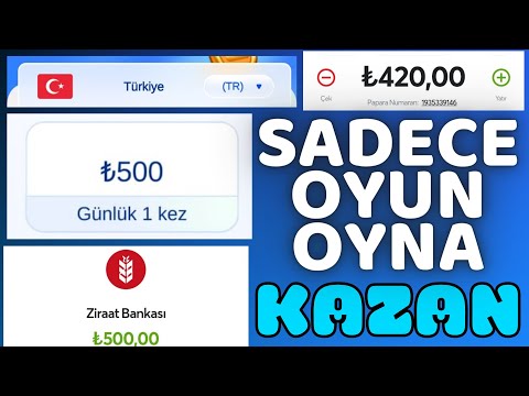Sadece Oyun Oynayarak 500₺ Kazan 🤑- İnternetten Para Kazanma Yolları 2024