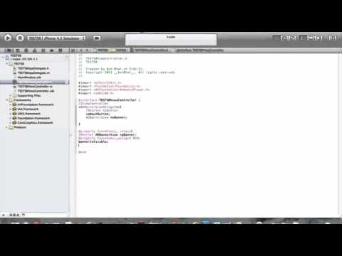 Coding the View Controller H file in xcode (part 2 of creating and ...