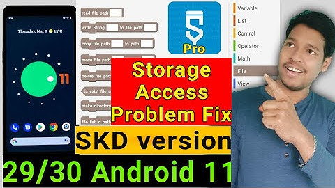 Api/SDK 29/30 storage file access problem fix android 11 in sketchware pro hindi videos/Aauraparti
