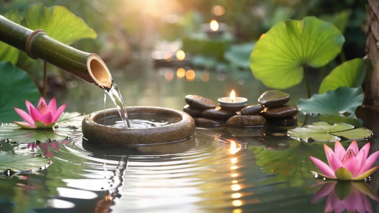 Bamboo Flowing Water Relaxation Music for Sleep, Spa & Stress Relief