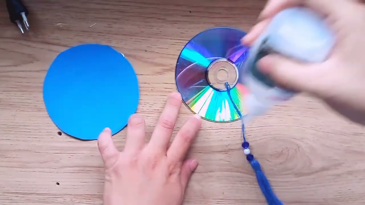 mandala ou filtro dos sonhos olho grego feito com cd