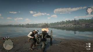 Can a Cannon sink a Large Ship ? - RDR2