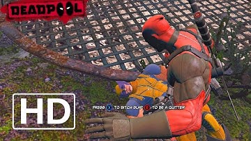 Deadpool Slapping Wolverine Scene | DEADPOOL (2013) Gameplay