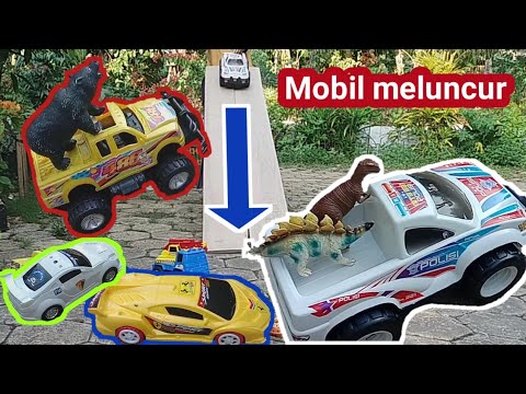  Mainan  Mobil Truk  dan Dinosaurus Meluncur YouTube