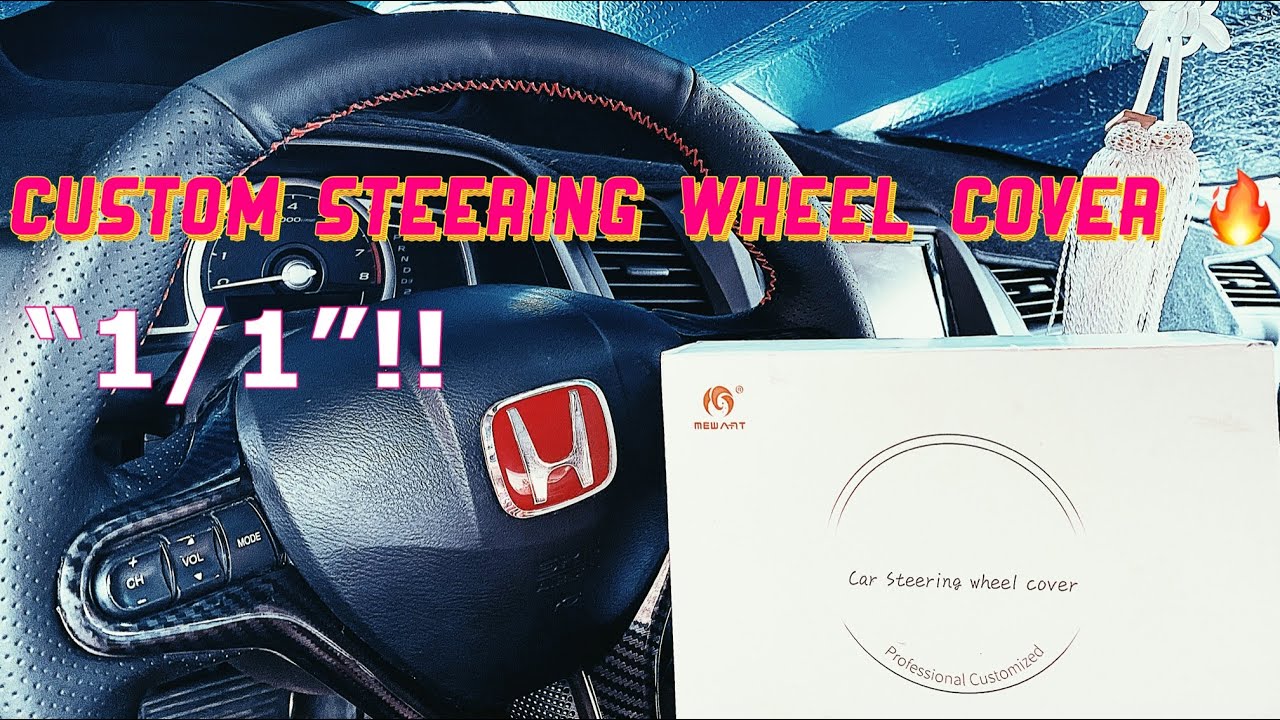 ONE OF A KIND CUSTOM STEERING WHEEL COVER AND HOW TO INSTALL