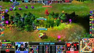 Fnatic (xPeke Kassadin) VS SKT (Faker Zed) Highlights - Allstars Paris 2014