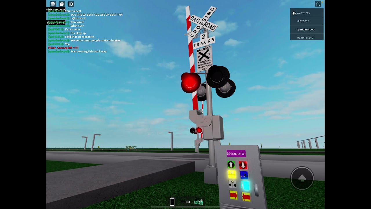 Basic train crossing 2 years (playing with jax) roblox