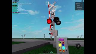 Basic train crossing 2 years (playing with jax) roblox
