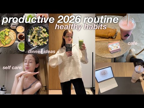 PRODUCTIVE FIRST WEEK OF 2026 | self care mornings, setting goals, easy weekday dinner recipes!