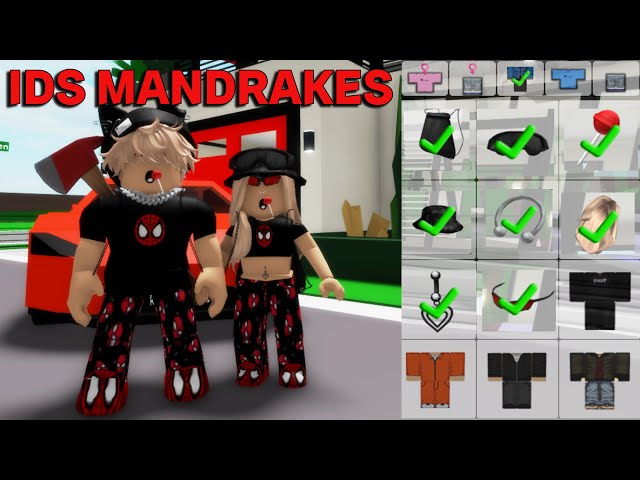 Ids de roupas mandrake no brookhaven - Parte 5 . . #roblox #mandrake #