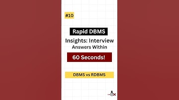 #10 DBMS vs RDBMS | DBMS Interview Questions #shorts #ytshorts #dbms #rdbms #education #database