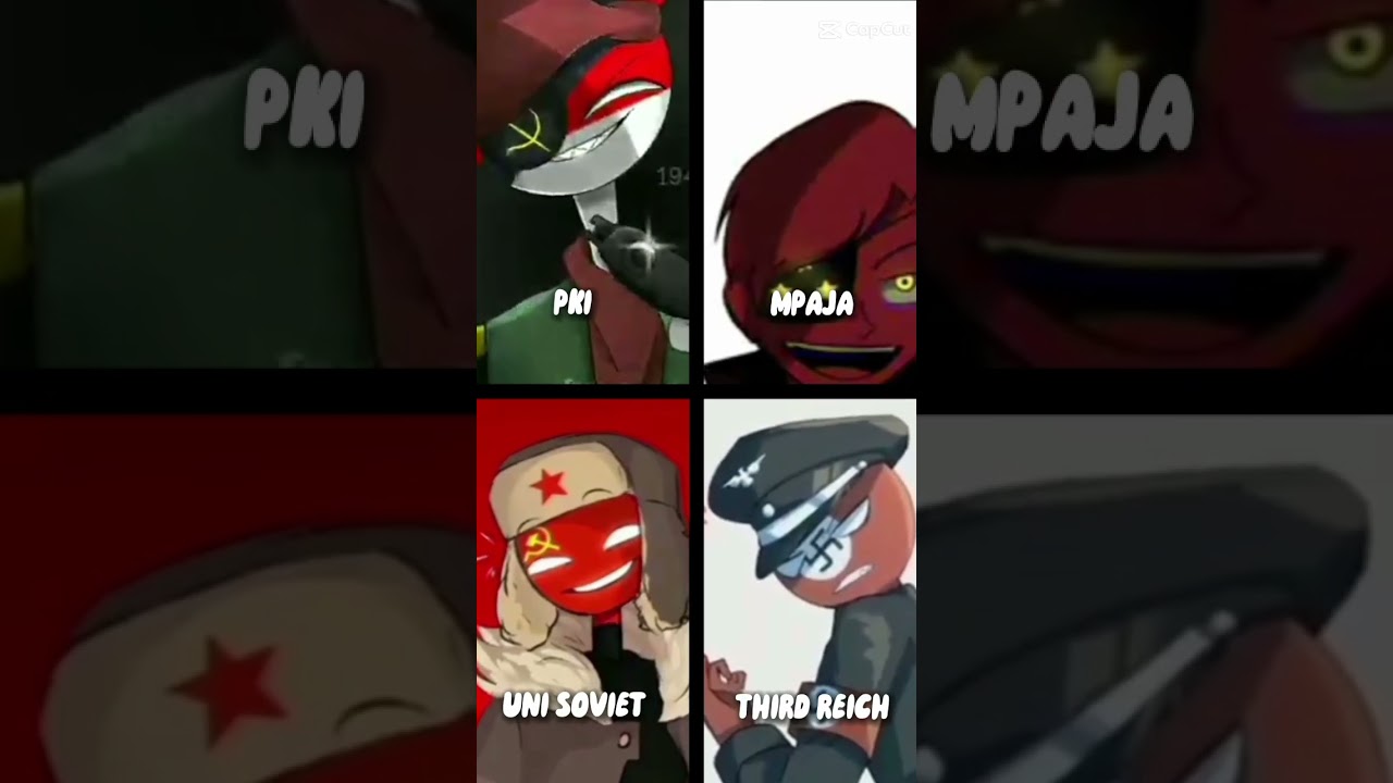 JJ countryhumans Indonesia/pki,Malaysia/mpaja,Russia/USSR,Jerman/Nazi