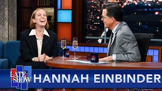 Comedian Hannah Einbinder Returns To The Late Show, Talks 'Hacks' With Stephen Colbert