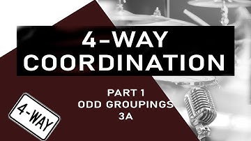 Drum lesson - 4-way coordination, odd groupings part 1