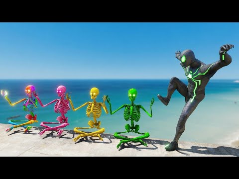 GTA 5 Spider-Man Brutal Kicks vs Colourful Superheroes (Euphoria & Physics) #19