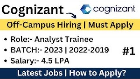 Programmer Analyst Trainee Job in Cognizant | software jobs | Cognizant hiring fresher | Projects